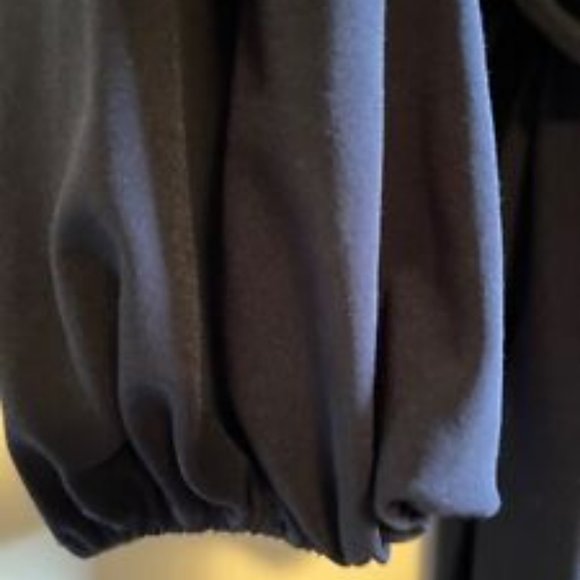 Laundry Wrap Style Front Draped Sz 2 Navy Side Zip Dress V Neck Body Con Lined - Picture 2 of 6